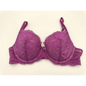 Victoria's Secret Dream Angels Lined Demi Bra Pink Purple Lace Women's Size 32D
